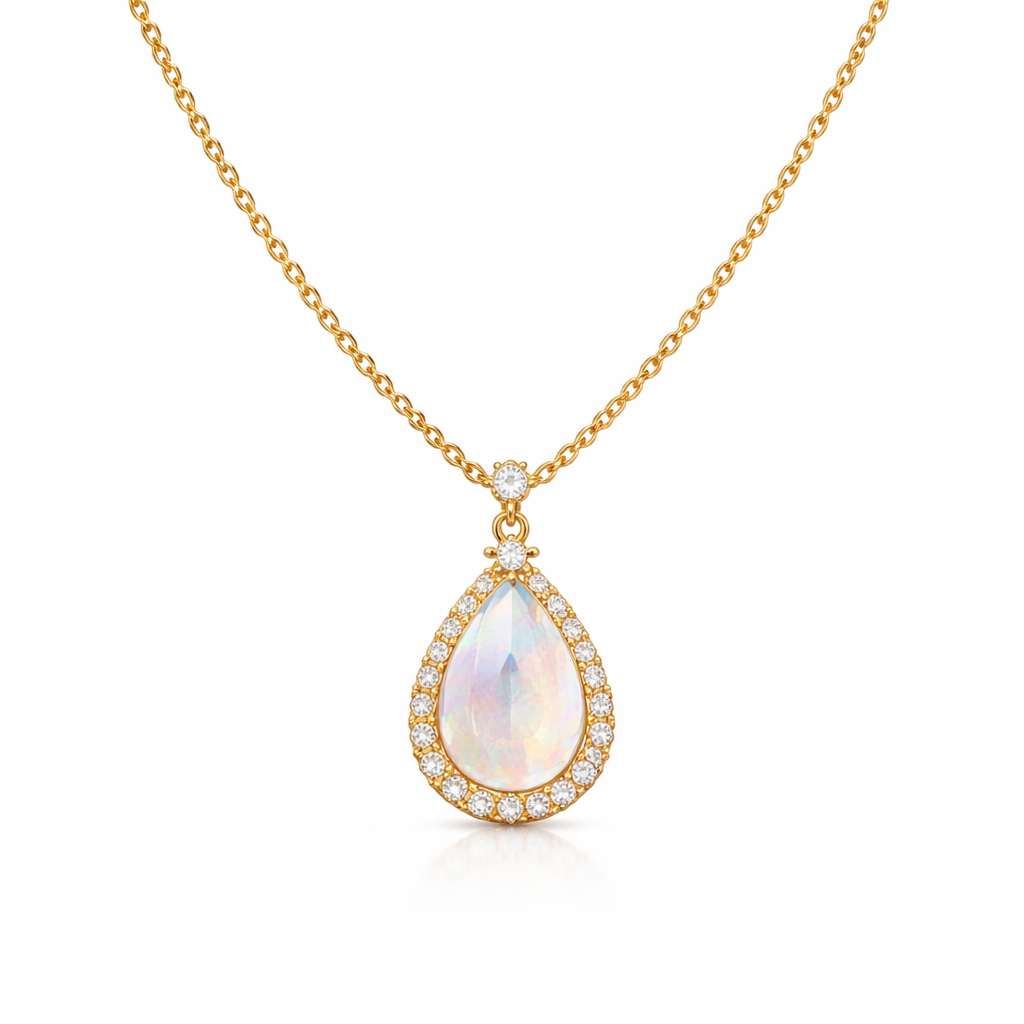 Opaline Teardrop Necklace
